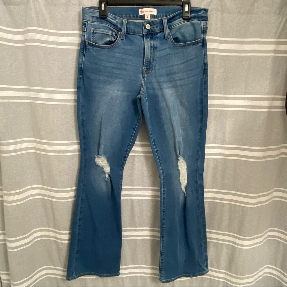 LUCKY BRAND / Sweet Mid Rise‎ Boot Cut Distressed Jeans Size 12/31